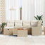 Havesofa Sæt 7 stk. Beige polyrattan