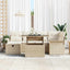 Havesofa Sæt 7 stk. Beige polyrattan