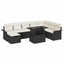 Havesofa Sæt 9 stk. Sort polyrattan