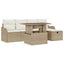 Havesofa Sæt 6 stk. Beige polyrattan
