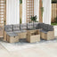 Havesofa Sæt 9 stk. Beige polyrattan