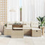 Havesofa Sæt 6 stk. Beige polyrattan