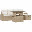 Havesofa Sæt 6 stk. Beige polyrattan