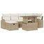 Havesofa Sæt 7 stk. Beige polyrattan