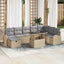 Havesofa Sæt 9 stk. Beige polyrattan