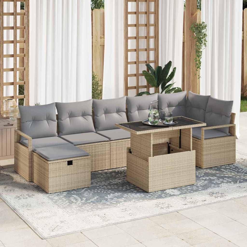 Havesofa Sæt 8 stk. polyrattan