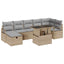 Havesofa Sæt 8 stk. polyrattan