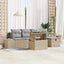 Havesofa Sæt 6 stk. Poly rattan