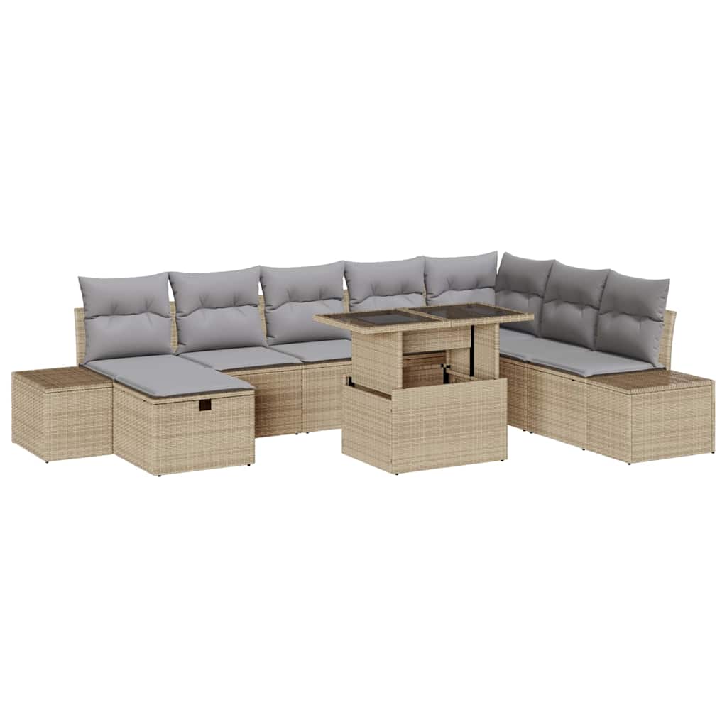 Havesofa Sæt 11 stk. polyrattan
