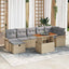 Havesofa Sæt 8 stk. Beige polyrattan