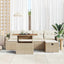 Havesofa Sæt 6 stk. Beige polyrattan