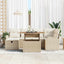 Havesofa Sæt 7 stk. Beige polyrattan