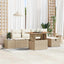Havesofa Sæt 6 stk. Beige polyrattan