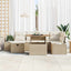 Havesofa Sæt 7 stk. Beige polyrattan