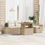 Havesofa Sæt 6 stk. Beige polyrattan