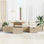 Havesofa Sæt 6 stk. Beige polyrattan