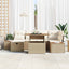 Havesofa Sæt 7 stk. Beige polyrattan