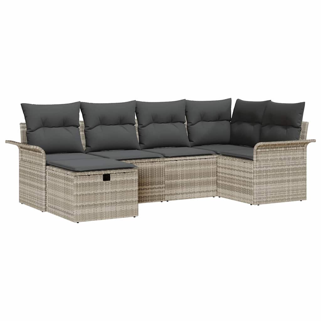 Havesofa Sæt 6 stk. Poly rattan