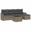 Havesofa Sæt 6 stk. Poly rattan