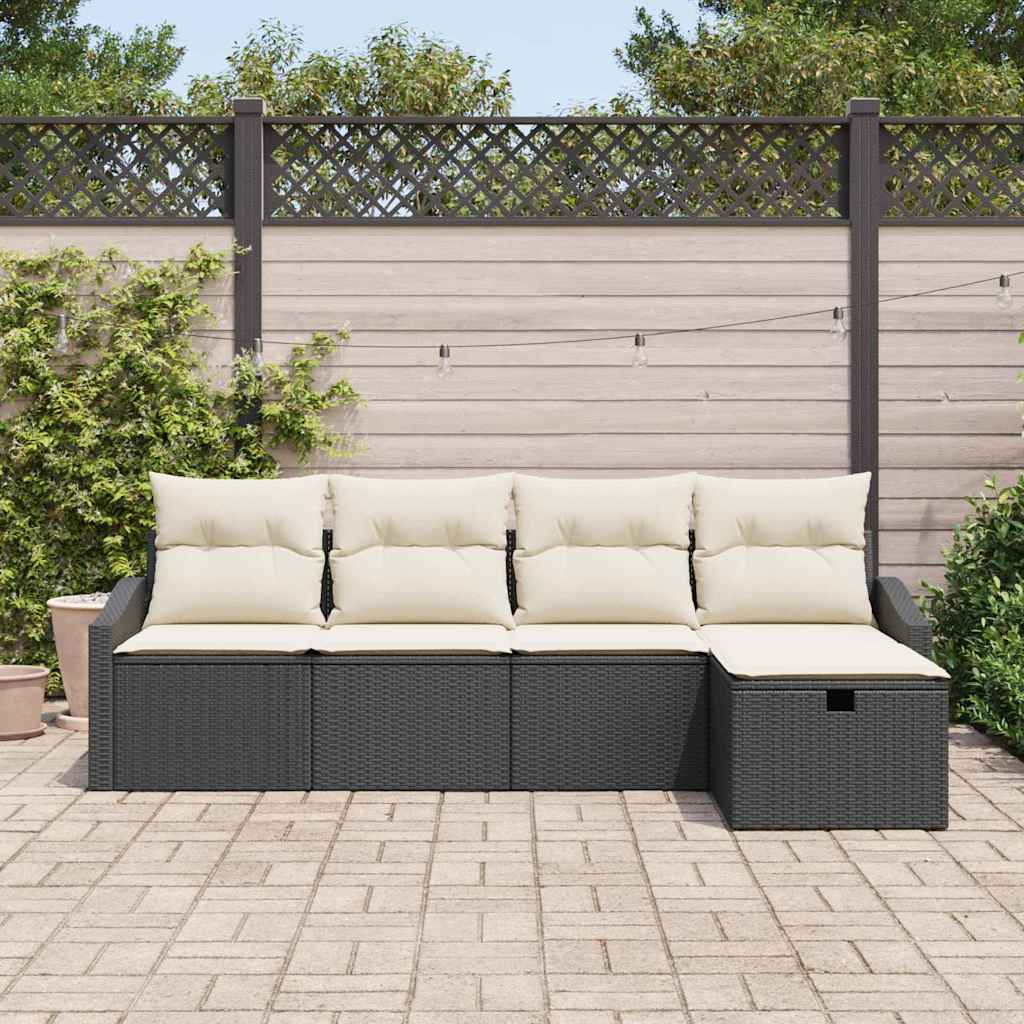 Sofa Sæt med pude 6 pcs polyrattan