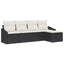 Sofa Sæt med pude 6 pcs polyrattan