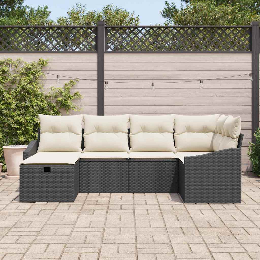 Sofa Sæt med pude 7 pcs polyrattan