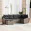 Sofa Sæt med pude 7 pcs polyrattan