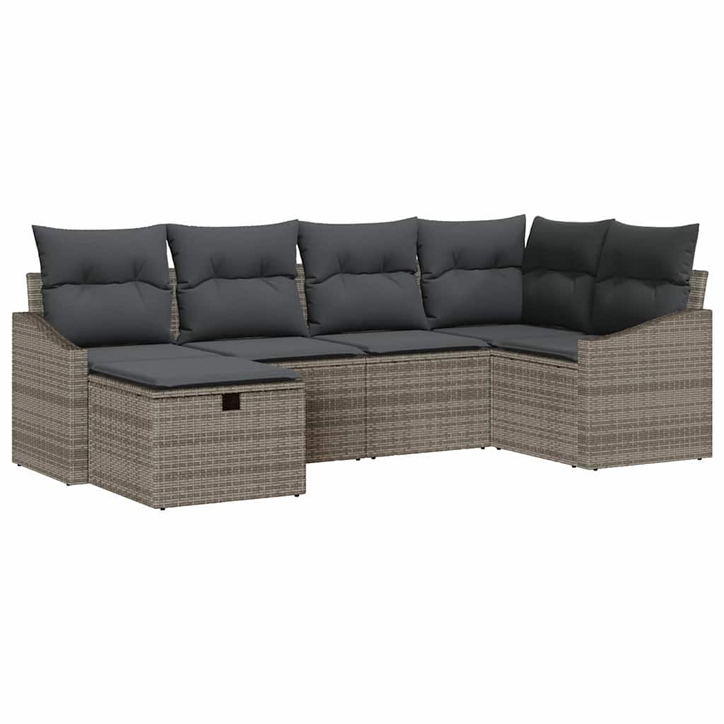 Sofa Sæt med pude 7 pcs polyrattan