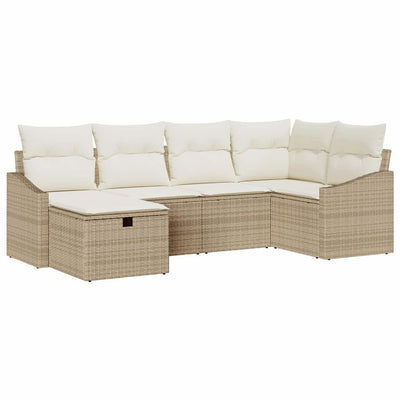 Sofa Sæt med pude 7 pcs polyrattan