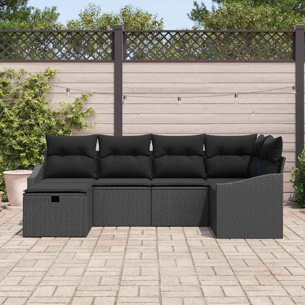 Sofa Sæt med pude 7 pcs polyrattan