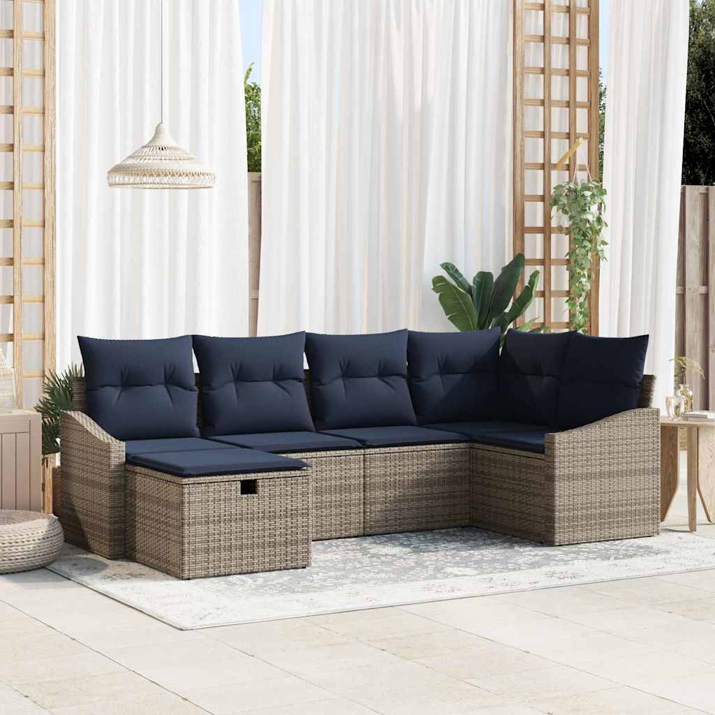 Sofa Sæt med pude 3 pcs polyrattan