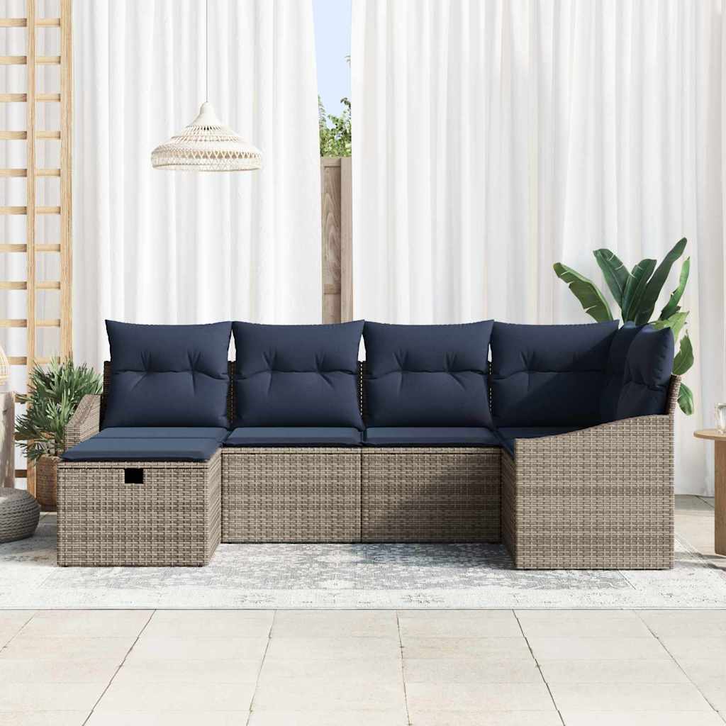 Sofa Sæt med pude 3 pcs polyrattan