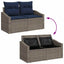 Sofa Sæt med pude 3 pcs polyrattan