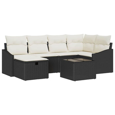 Sofa Sæt med pude 6 pcs polyrattan