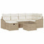 Sofa Sæt med pude 6 pcs polyrattan