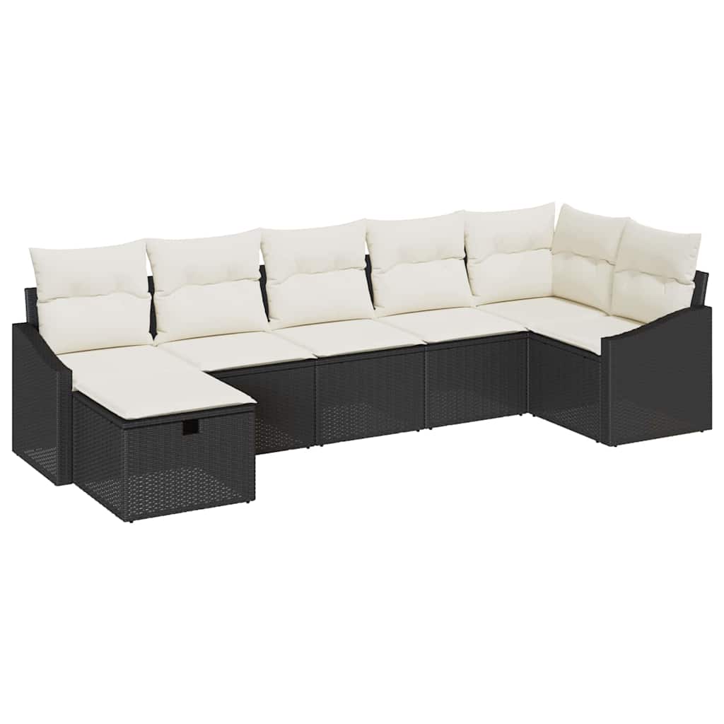 Sofa Sæt med pude 7 pcs polyrattan
