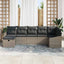 Sofa Sæt med pude 8 pcs polyrattan