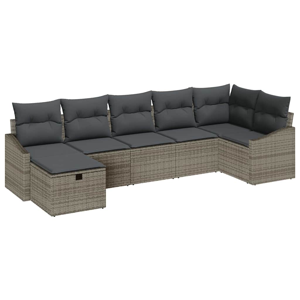 Sofa Sæt med pude 8 pcs polyrattan