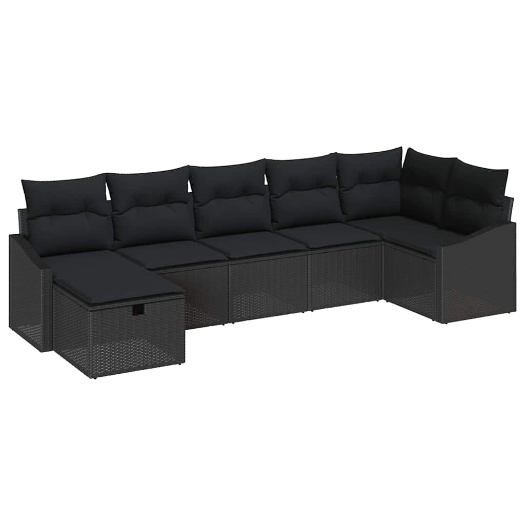Sofa Sæt med pude 7 pcs polyrattan