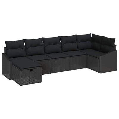 Sofa Sæt med pude 7 pcs polyrattan
