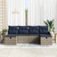 Sofa Sæt med pude 5 pcs polyrattan