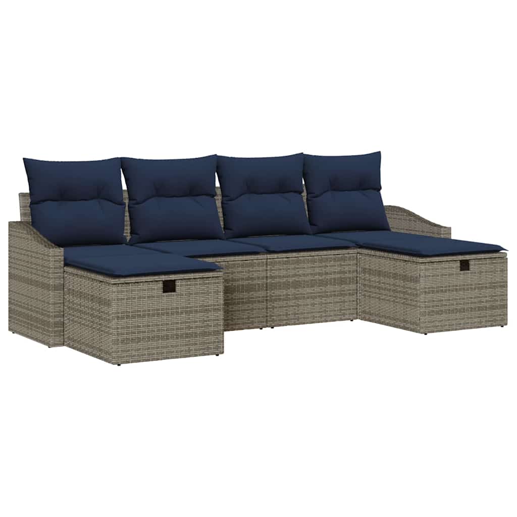 Sofa Sæt med pude 5 pcs polyrattan