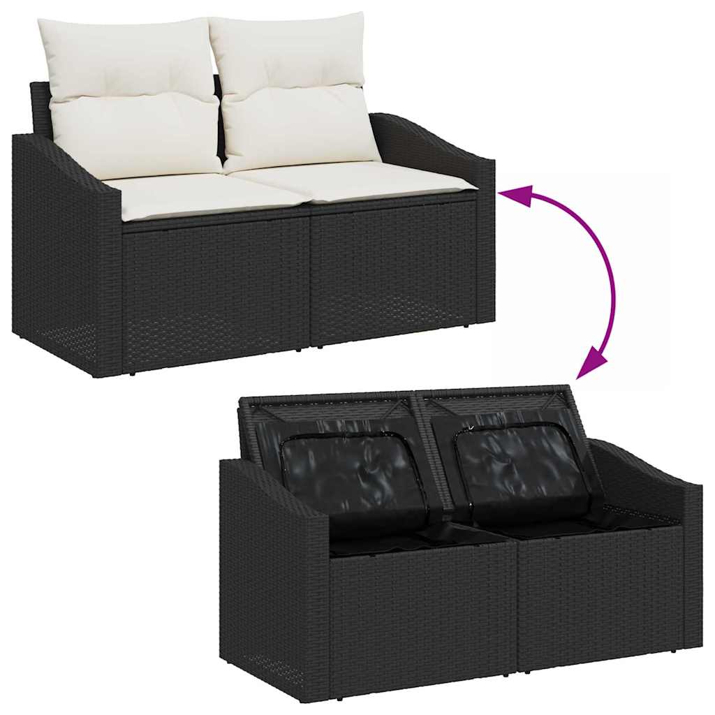 Sofa Sæt med pude 9 pcs polyrattan