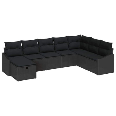 Sofa Sæt med pude 8 pcs polyrattan