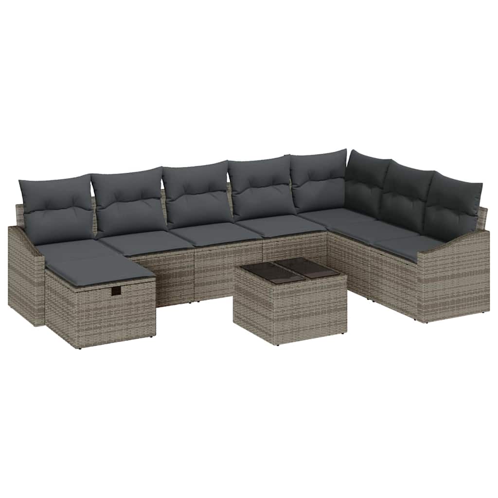 Sofa Sæt med pude 8 pcs polyrattan