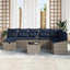 Sofa Sæt med pude 6 pcs polyrattan