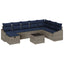 Sofa Sæt med pude 6 pcs polyrattan