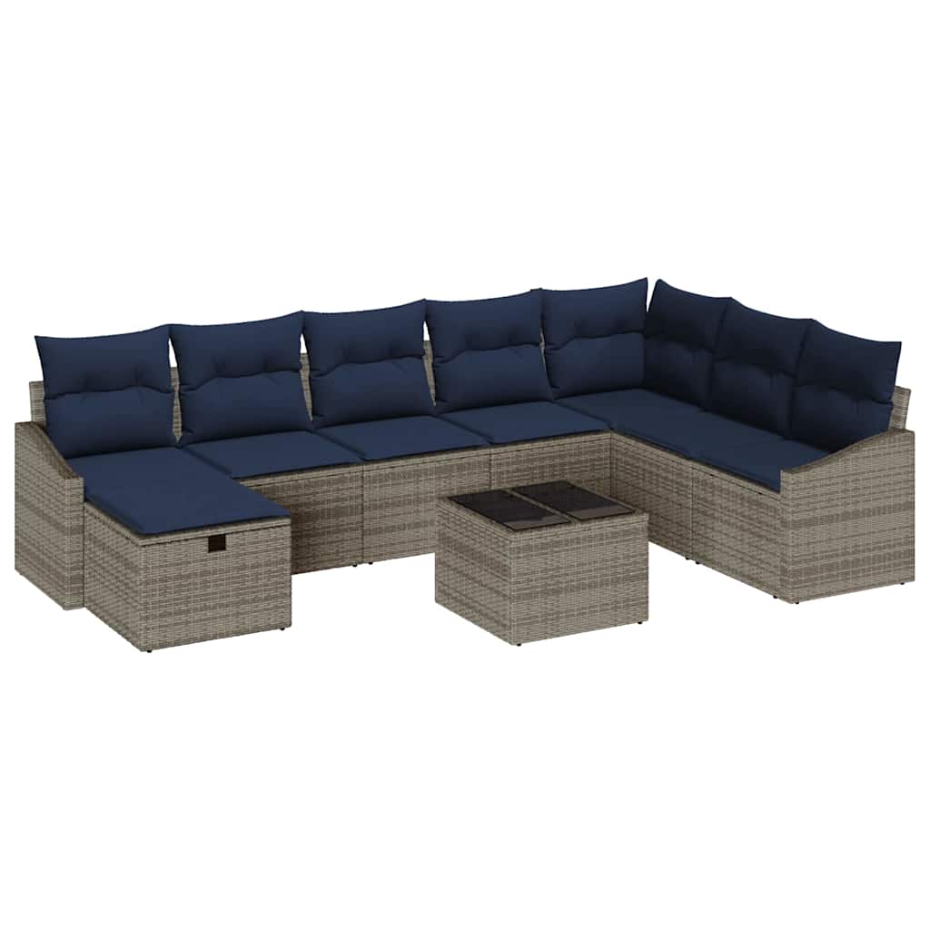Sofa Sæt med pude 6 pcs polyrattan