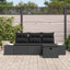 Sofa Sæt med pude 4 pcs polyrattan