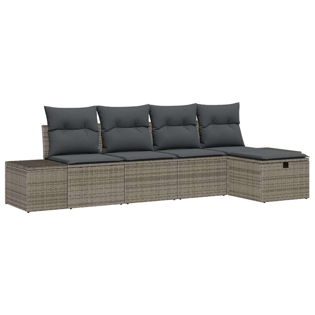 Sofa Sæt med pude 5 pcs polyrattan